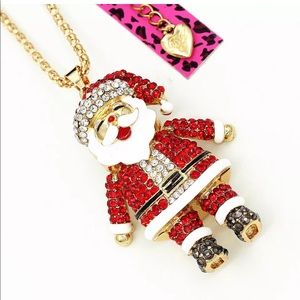 Crystal Santa Clause Necklace